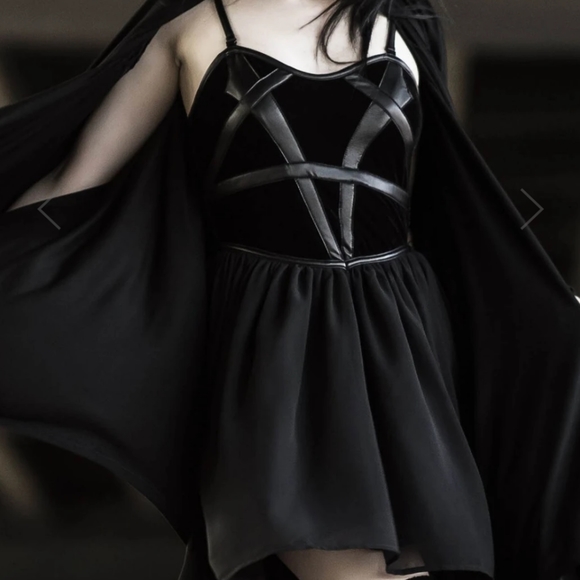 Killstar Dresses & Skirts - KILLSTAR Draconian Pentagram Strappy dress sz S